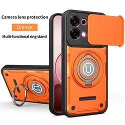 Cover per telefono con anello supporto shockproof Magnetic Armor e compatibilità con la ricarica wireless MagSafe