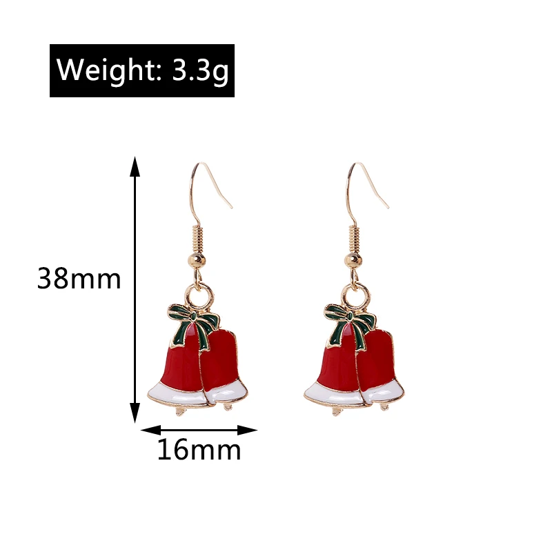 Leslie Hot Merry Christmas Ohrringe Weihnachtsmann Hirsch Baum Stern Glocke Schneemann Ohrringe Anhänger Frohes Neues Jahr Schmuck Geschenke – Detail 39