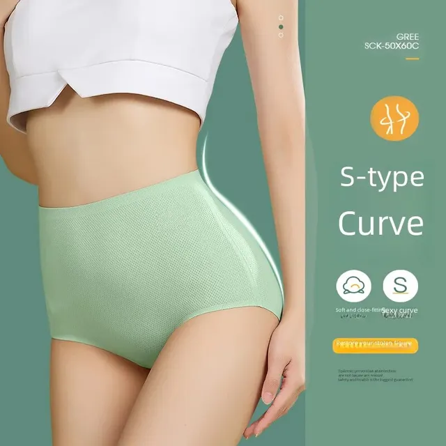 Waist Triangle Women Underpants High Waist Soft Full Cover