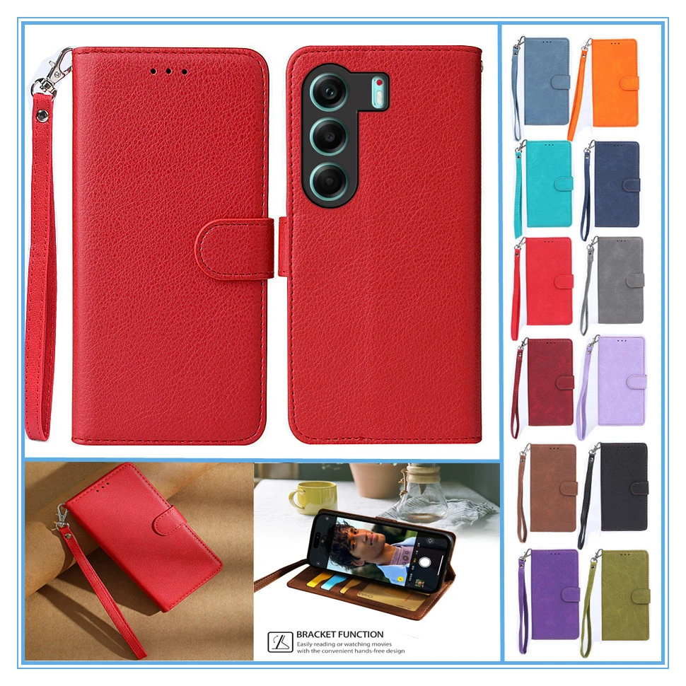 Luxury Leather Wallet Flip Phone Case - Elegant Book Holster Cover