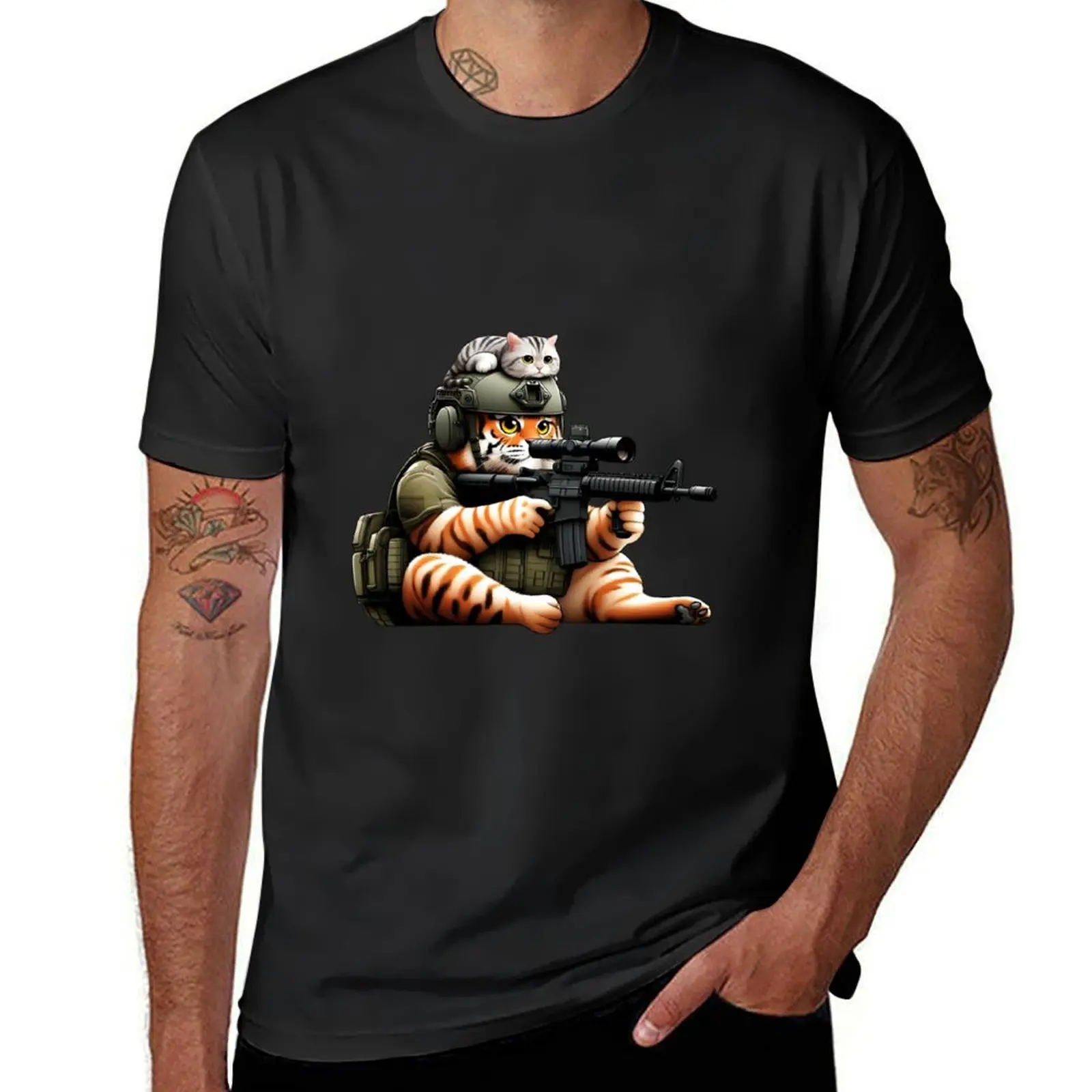 

Tactical Tiger T-Shirt anime customs design your own men clothes