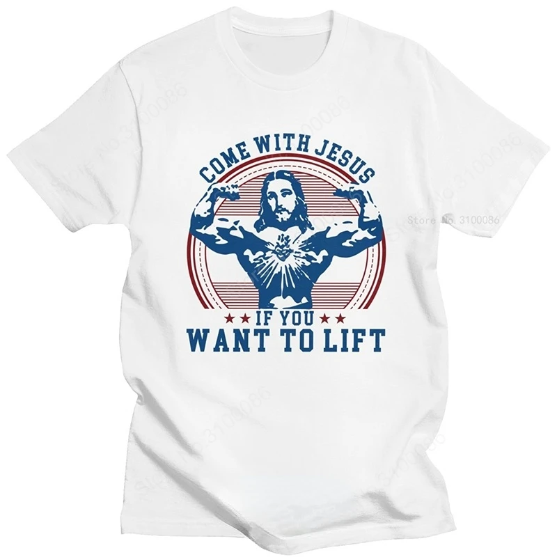

Funny Graphic tops Come With Jesus T Shirt Mens Short Sleeve Gym T-shirt Humor Designer Tee Christ God Faith Tshirt Christian
