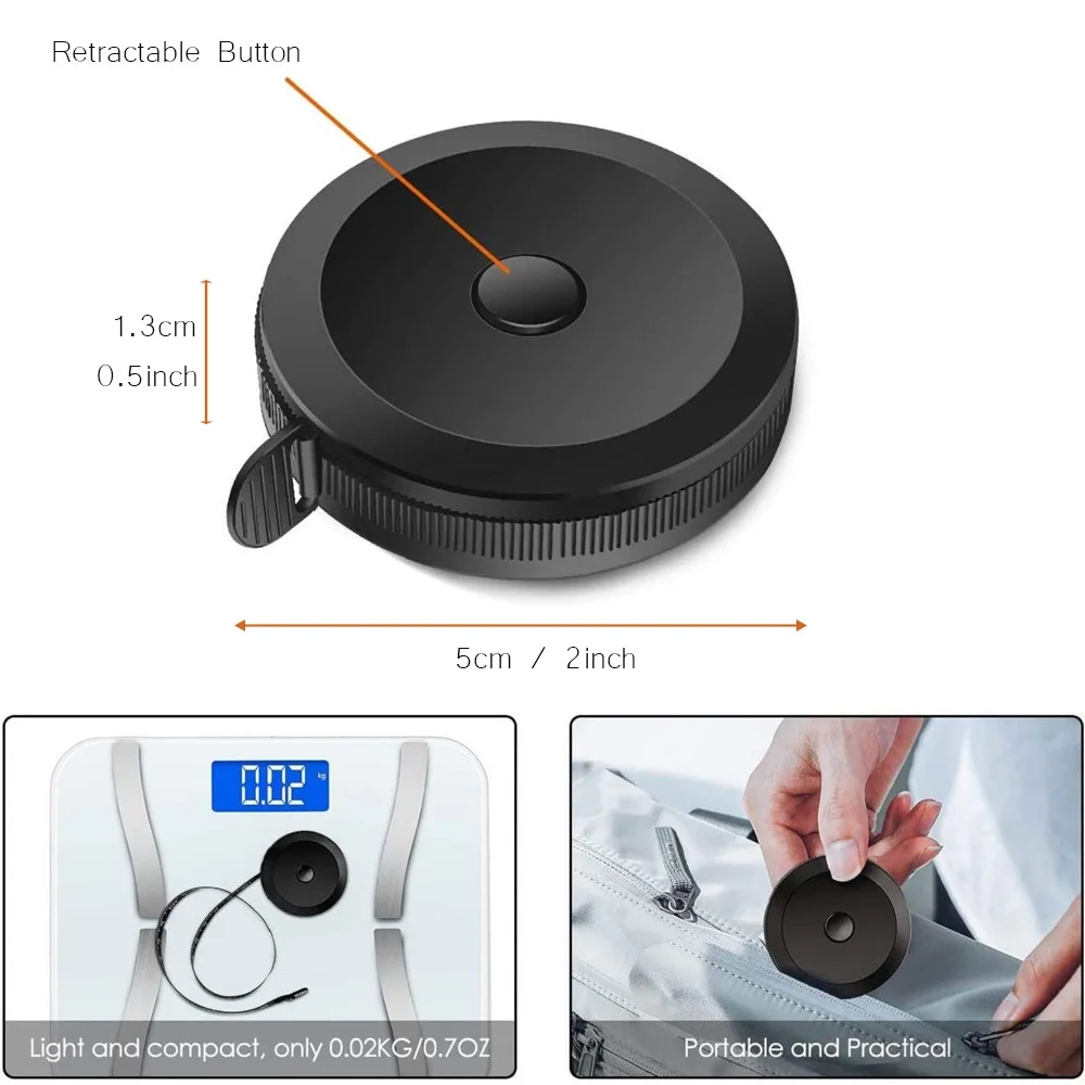 Mini Tape Meter Tape 150cm Tailor Ruler Keychain Measuring Clothing Size Measure Portable Sewing Tools Accessory