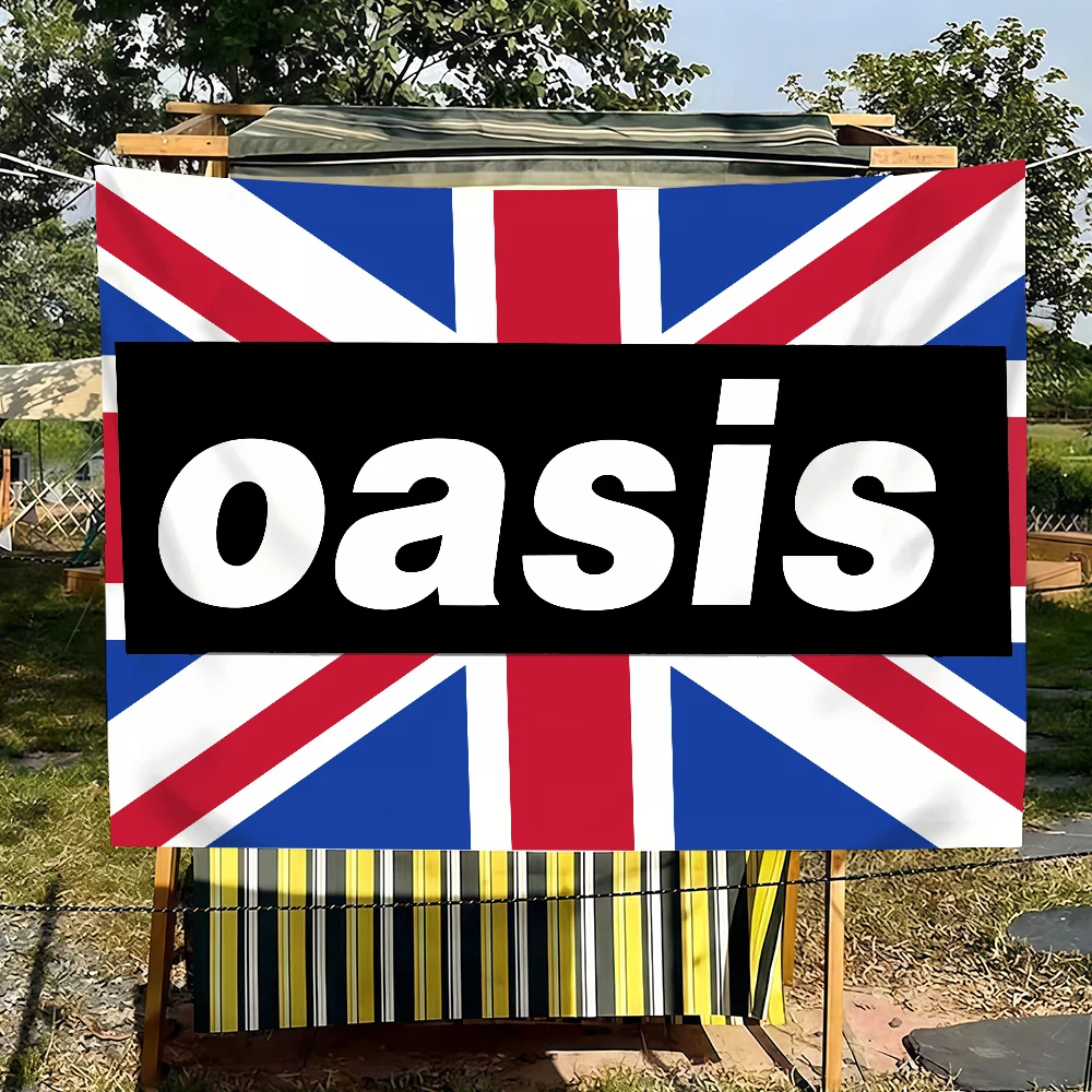 Premium Oasis Rock Band Flag for Indoor & Outdoor Decor