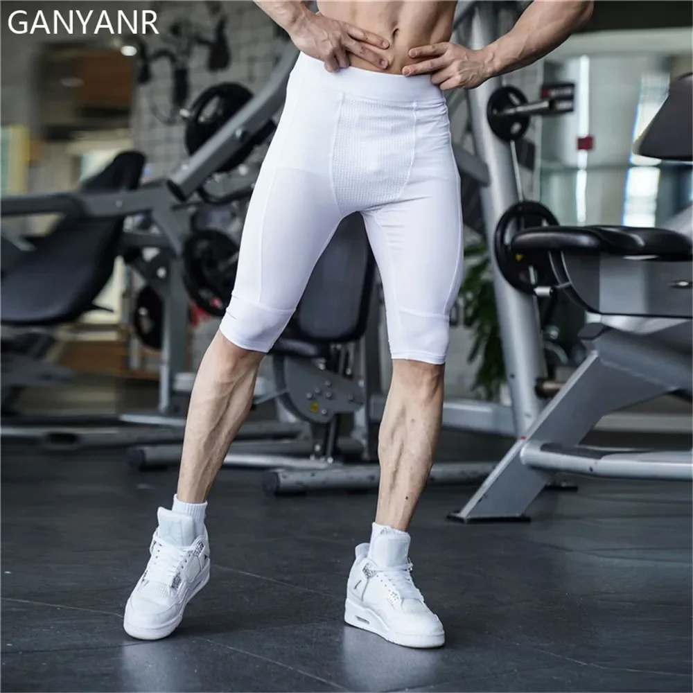 Running Tights Shorts Men Sports Sweatpants Fitness Training Quick drying Compression workout yoga gym Cycling Track