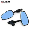CNC Rear View Mirror For   Vulcan s 650 VN 650 VULCANS Motorcycle Universal Rear View MirrorCNC AluminumBlue Anti-glare Mirror 2