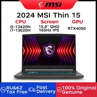 2024 MSI Thin 15 Gaming Laptop 15.6 Inch 2.5K QHD 165Hz IPS Screen Notebook i5-13420H 16GB 512GB SSD RTX4050 Netbook Computer PC 1