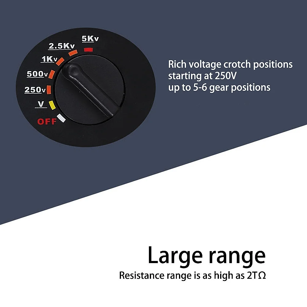 ETCR3500 ETCR3500B High Voltage Insulation Resistance Tester 5KV 10KV 5T&Omega; Digital Earth Resistance Multimeter RAMP FR DAR STEP