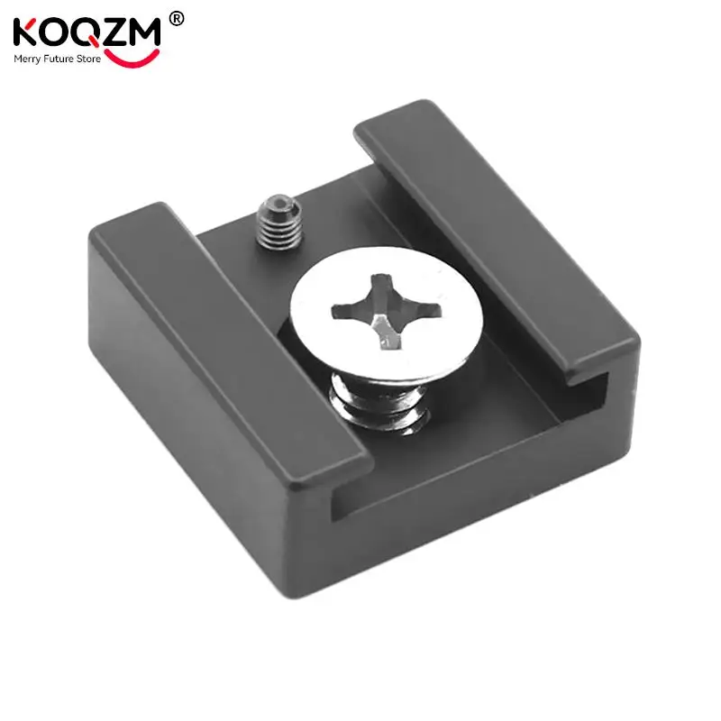 Cold Shoe Mount Adapter Base With 1/4" Mounting Screw For Camera Cage