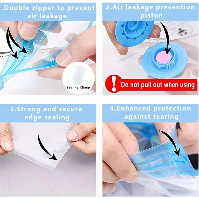 Vacuum storage bag space saving bag for clothes, mattresses, blankets, duvets, pillows, quilts, travel, moving 5