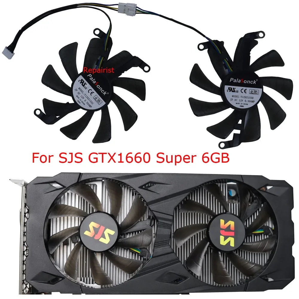 

2Pcs/Set,FY09015M12LPA,T129215SU,VGA Cooler Fans,Video Cards Fan,For SE JI SHI SJS GTX1660S GTX 1660 Super 6G