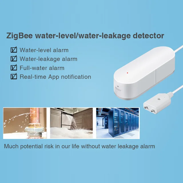 Zigbee Water Level Sensor Smart Water Leakage Alarm Detector Flood Alert Overflow Security Protection Smart Life eWeLink 3
