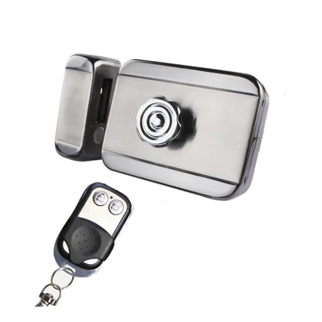 Wireless Electric Lock Invisible Remote  Control Hidden Door Lock Electronic Garage Security Lock 1