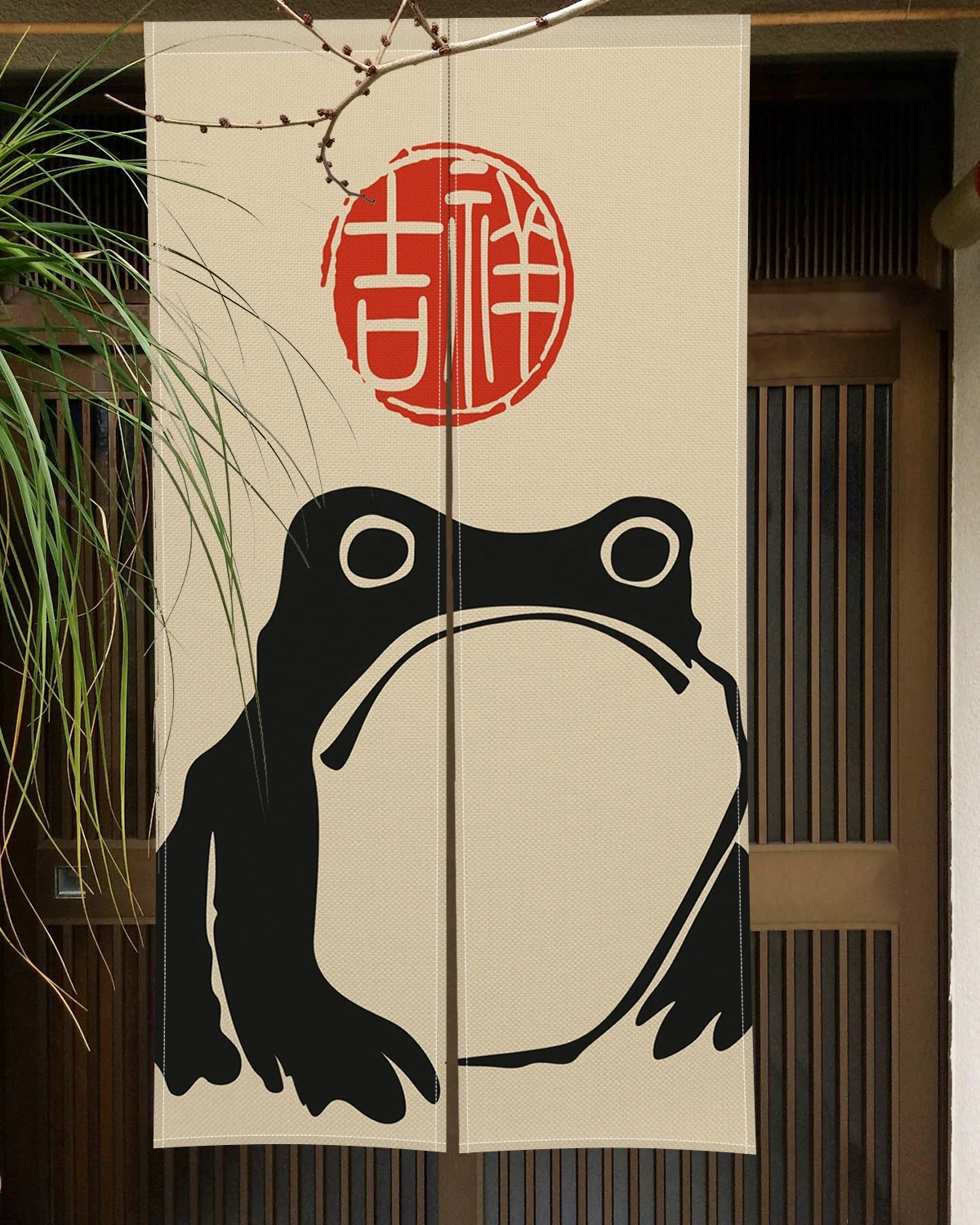 Japanese Door Curtain Frog Cartoon Animals Doorway Curtains Kitchen Living Room Japanese Noren Entrance Hanging Half-Curtain 2