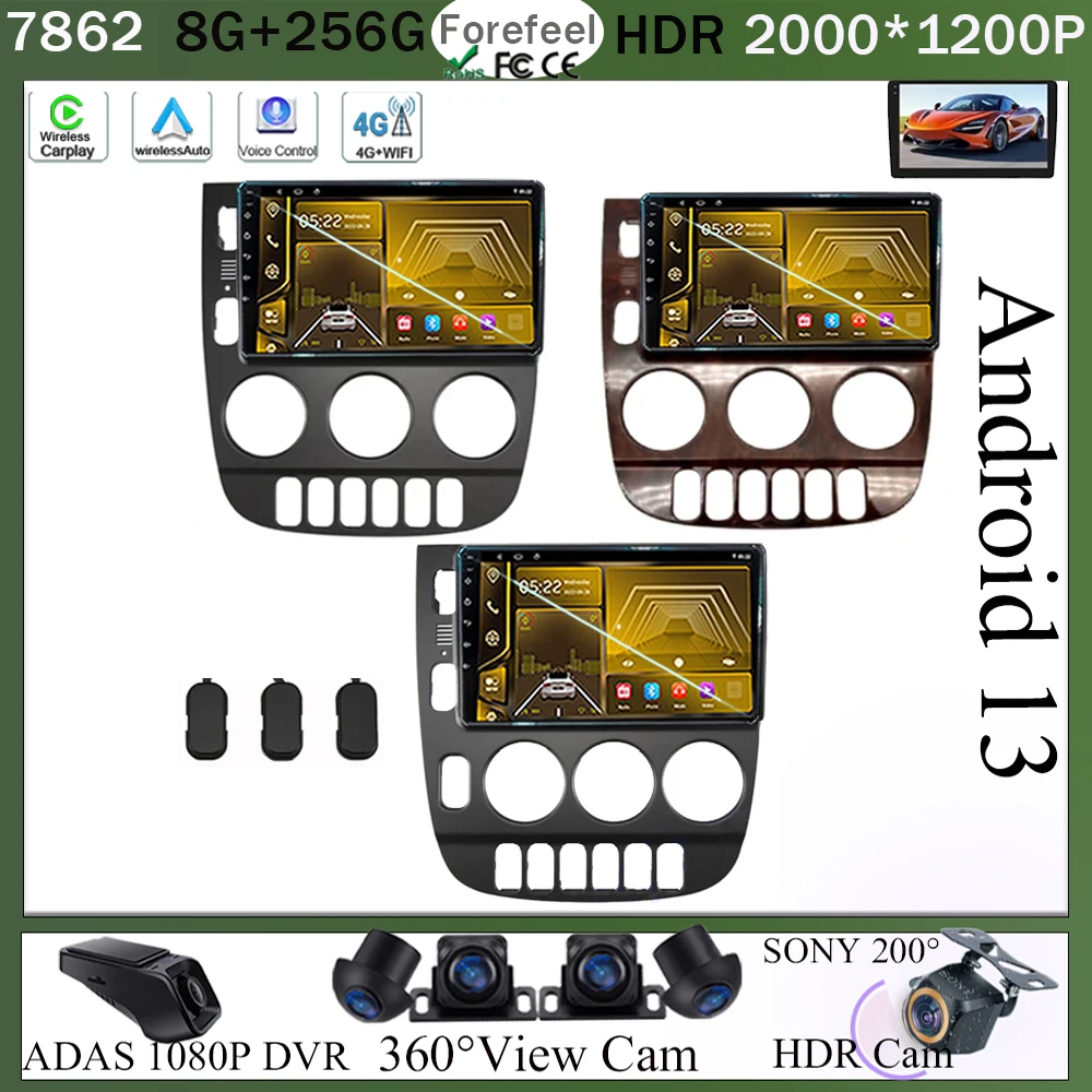 

Автомобильное радио M-Class W163 ML 1998 - 2006 на Android 13 сенсорный экран QLED Стерео GPS Wireles Carplay BT WIFI DSP IPS для Mercedes Benz