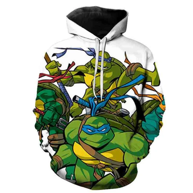 Teenage Mutant Ninja Turtles Hoodie TMNT 3D Printing Loose Breathable Long  Sleeve Clothes Personalized Fashion Trend