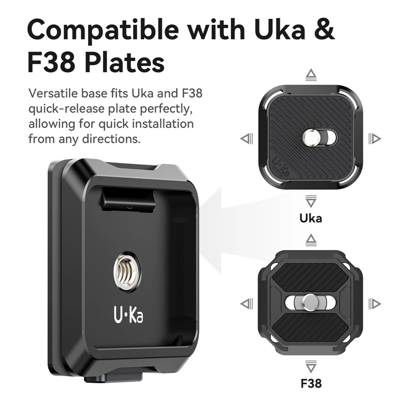 Ulanzi UKA01 Uka Quick Release Plate and Base Kit 20KG Load Compatible with Uka F38 Plates for Photograph Camera Accessories