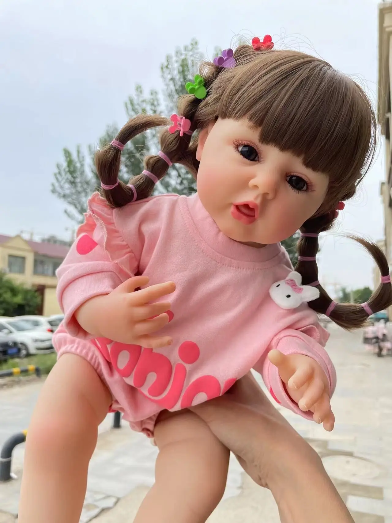Popular Lovely Reborn Baby Doll 22 Inch Full Body Silicone Toddler 55CM Boneca Realistic Girl Toys Children's Day Birthday Gift