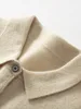 Lapel 100% Pure Cashmere Sweater Men's POLO Collar Knit Pullover Business Casual High-End Base Shirt Autumn New Loose Thick Tops 5