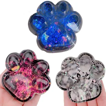 Cute Taba Squishy Toy Cat Claw Mochi Fidget Toy Slow Rebound Stress Relief Toy Pinch Decompression Cat Paw Soft Squeeze Toy