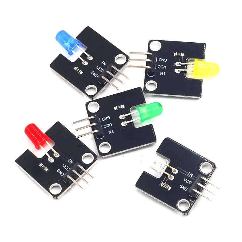 Electronic building blocks 5mm LED light-emitting module green / red / white / yellow / blue multi-color