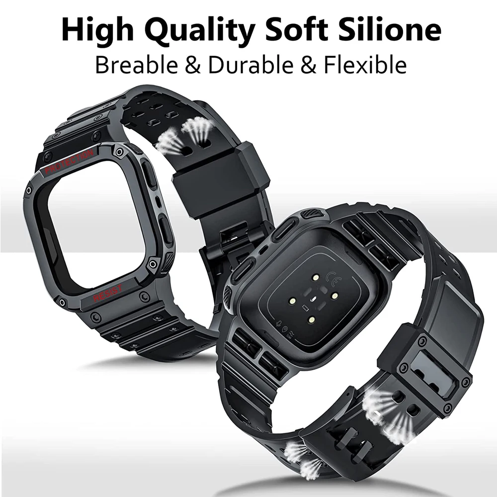 Fitbit Versa 2/ Versa 3/Fitbit Sense  YAYUU Ʈ, ̽ , Fitbit Versa/Versa lite ߰ TPU ȣ 