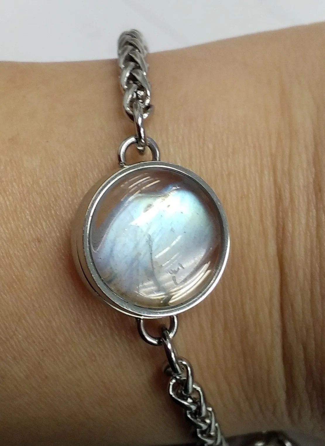 17/23/28/30mm Stainless Steel Double Curved TwistScrew Glass Locket Living Floating Memory Charms Adjustable Chain Bracelet Gift