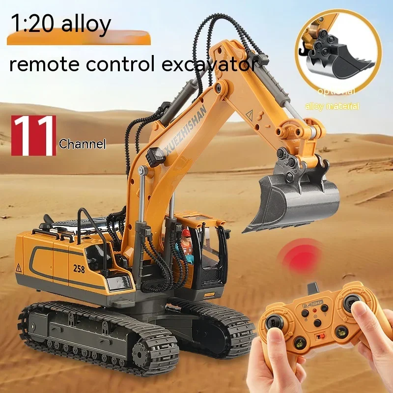 

1:20 Rc Excavator Dumper Car 2.4g Remote Control Engineering Vehicle Crawler Truck Bulldozer Toys For Boys Kids Christmas Gifts