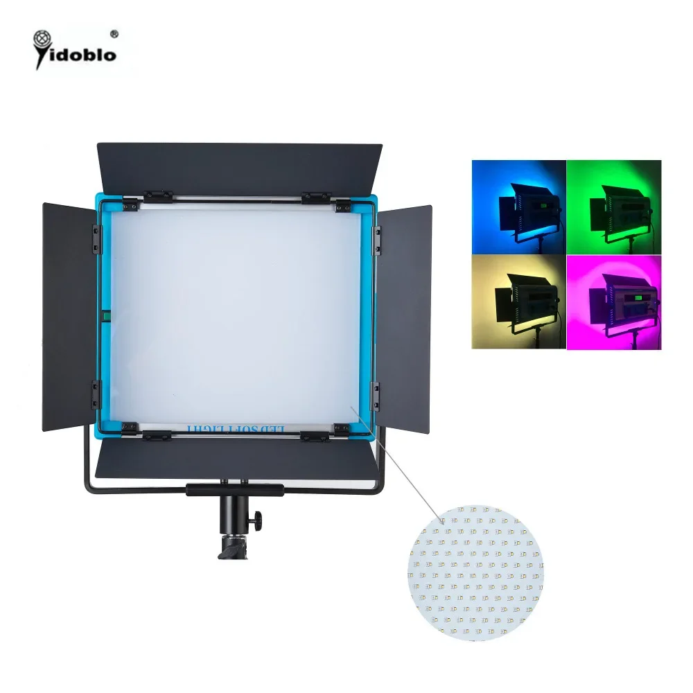 

Yidoblo A-1200c RGB LCD Display LED Lamp Soft Light Multi Color Led Panel Light For Film Video Lamp APP Remote Control Set