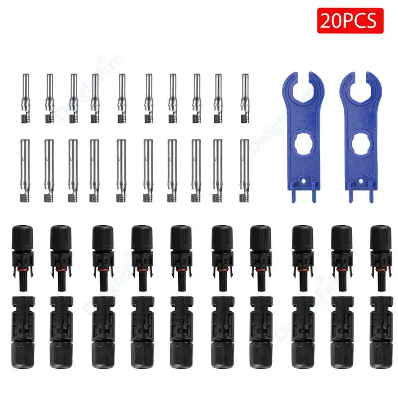 Solar Panel Plug Connectors 5/10/20/100pairs 1000V 30A Waterproof IP67 for 2.5mm2 4mm2 6mm2 PV Wires solar cable connector,solar connectors