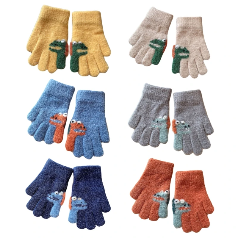 

Animals Pattern Gloves Winter Warm Knitted Full Finger Glove Keep Warm