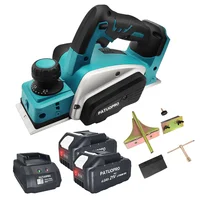 PATUOPRO 82MM Cordless Electric Planer Rechargeable Woodworking Cutter Handheld Wood Cutting Power Tool For Makita 18V Battery 1