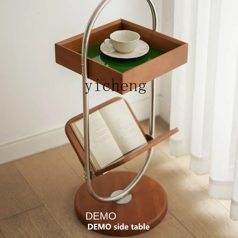 

XL Side Table Mid-Ancient Retro Solid Wood Storage Rack Sofa Small Apartment Coffee Coffee Table