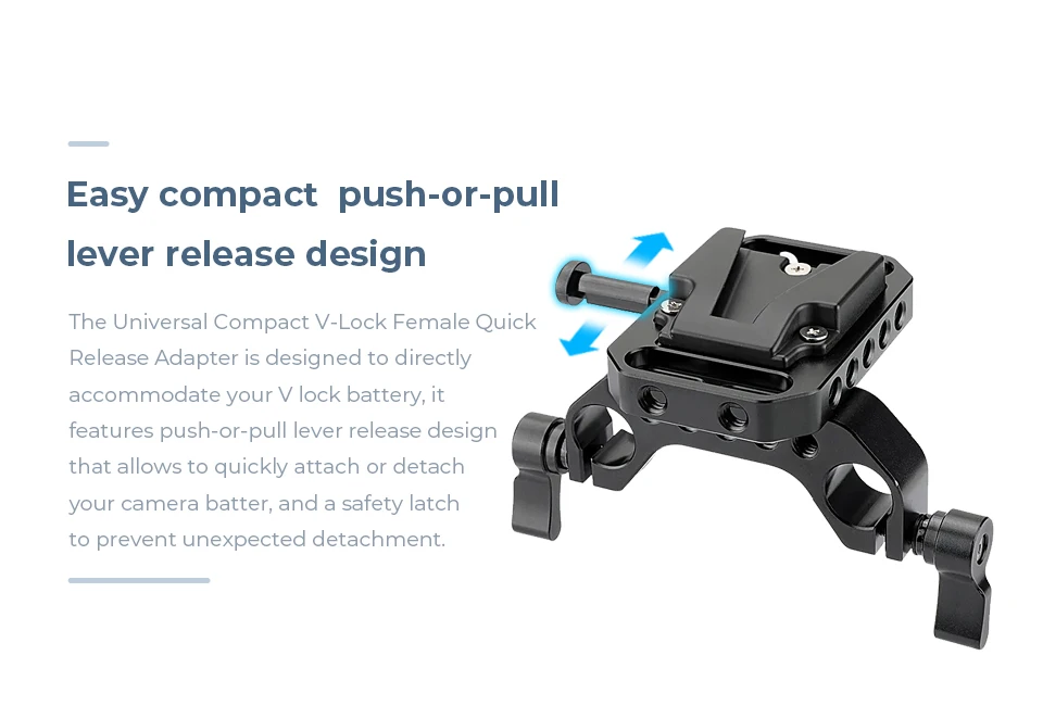 V Mount Quick Release Battery Plate Baseplate With 15mm Railblock Rod Holder For
