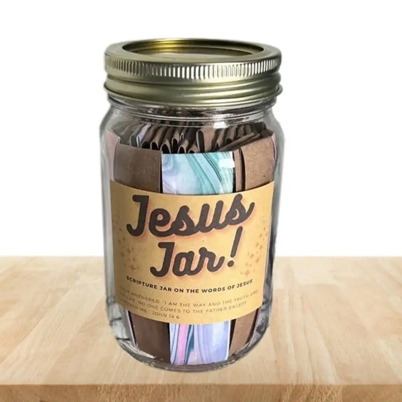 

Bible Verses Scripture Jar Church Gift Scripture Jar Prayer Request Cards Portable Handmade Exquisite Scripture Jar For Bedroom