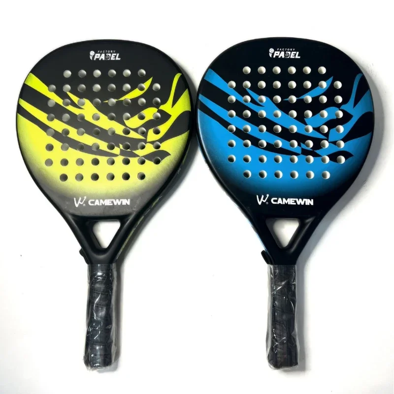 Pro-Level Padel Racket-3K Carbon Fiber & EVA High-Bounce Core w/Tec Rubber Grip, Tournament-Ready Round Shape Includes Cover