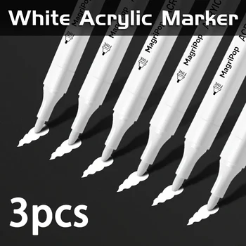 5pcs White Acrylic Markers 1