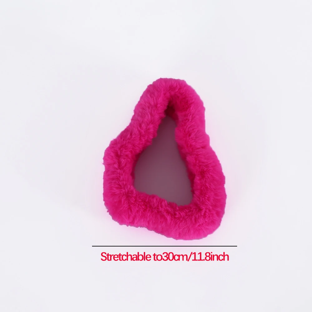 1pcs Car Rearview Mirror Cover Ladies Plush Cute Reversing Mirror Car Interior Decoration Cover