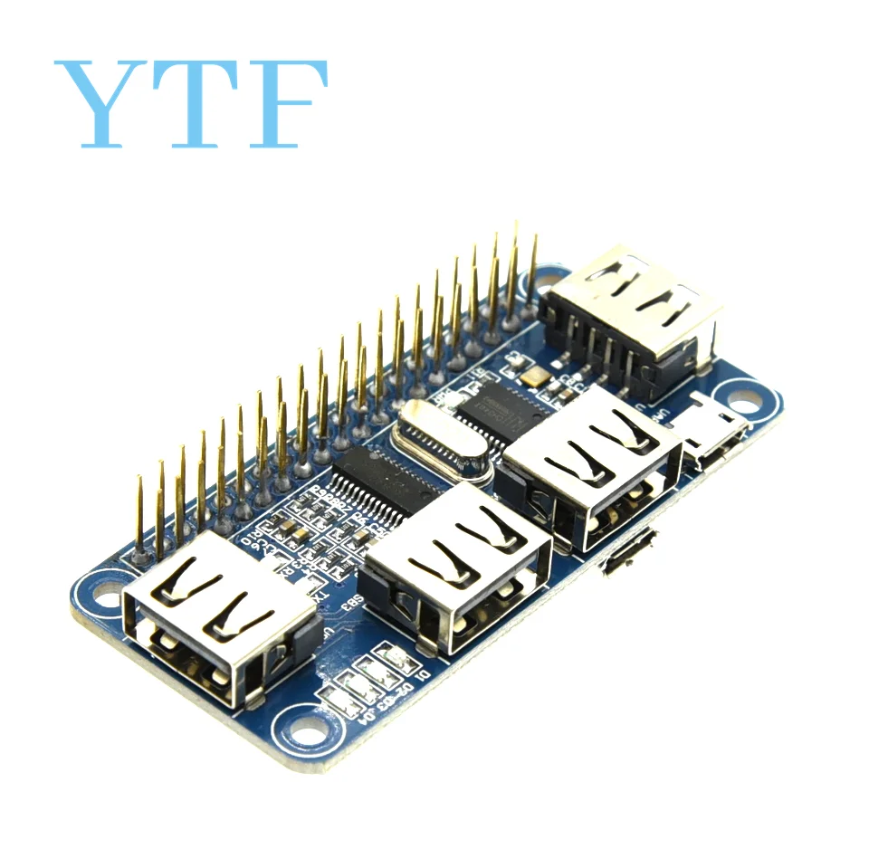 4 Ports USB HDM HUB HAT For Raspberry Pi 3 / 2 / Zero W Extension Board USB To UART For Serial Debugging Compatible With Raspberry Pi Expansion Board