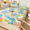 One Printed Single-piece Bed Hat ( Without Pillowcase) Mattress Cover Full Cover Dust-proof Anti-slip Bed Cover for All Seasons 1