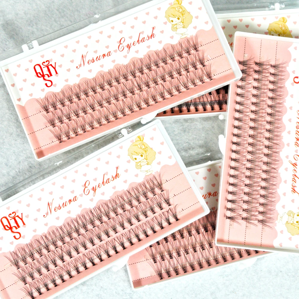 10D Handmade Mink Natural Eyelash Extension individual lashes Nakeds Make up Cluster False Wispies