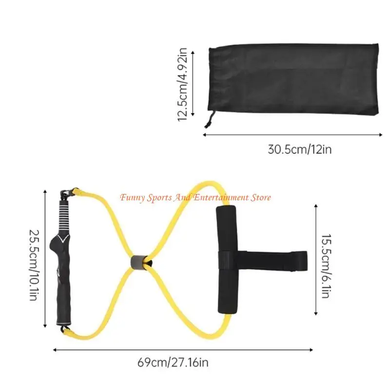 C4DE Adjustable Golf Assistance Band Golf Swing Training Elastic Pull Rope Trainer