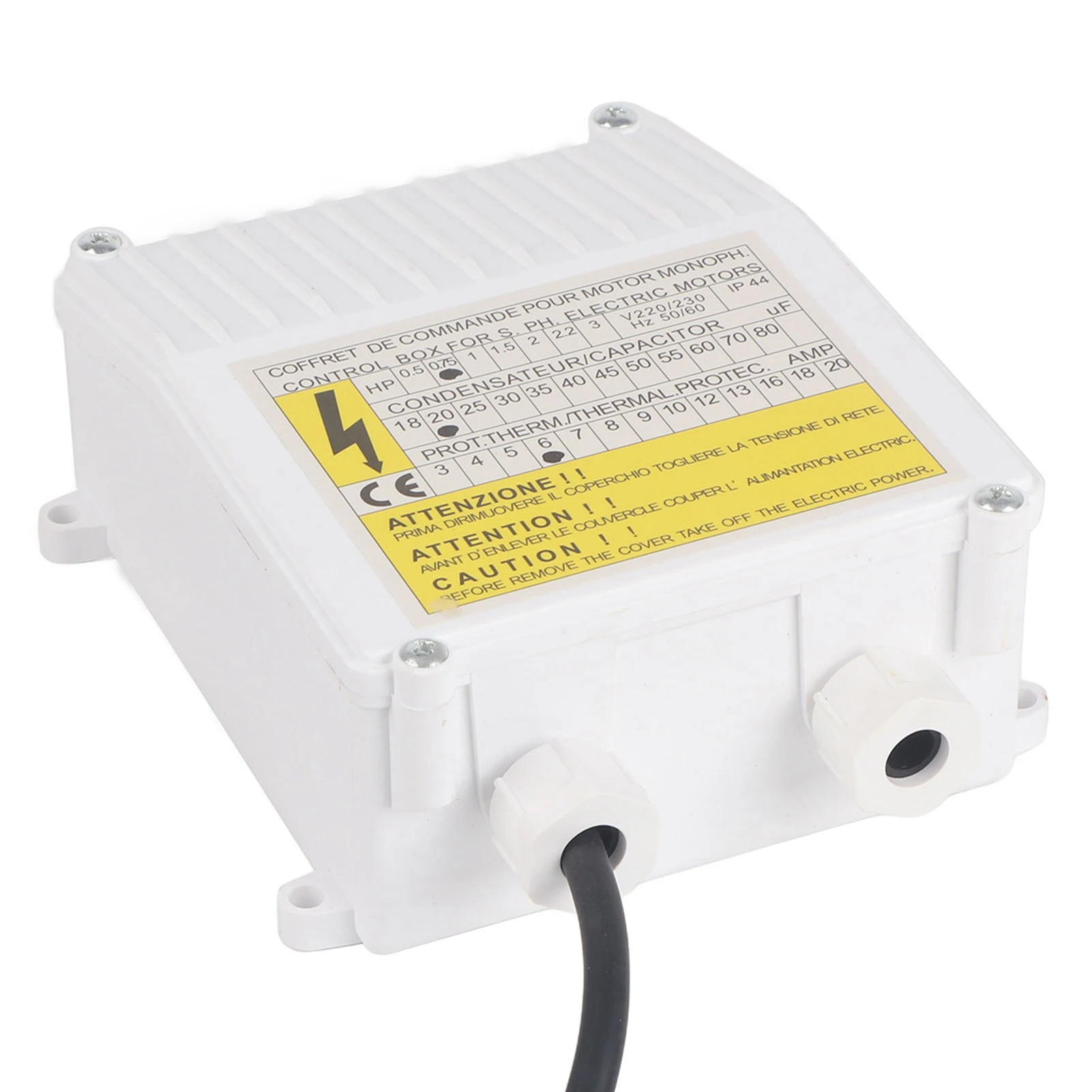 Pump Control Box Bulit in Thermal Circuit Breaker Controller for Well Submersible Household Suction Pumps