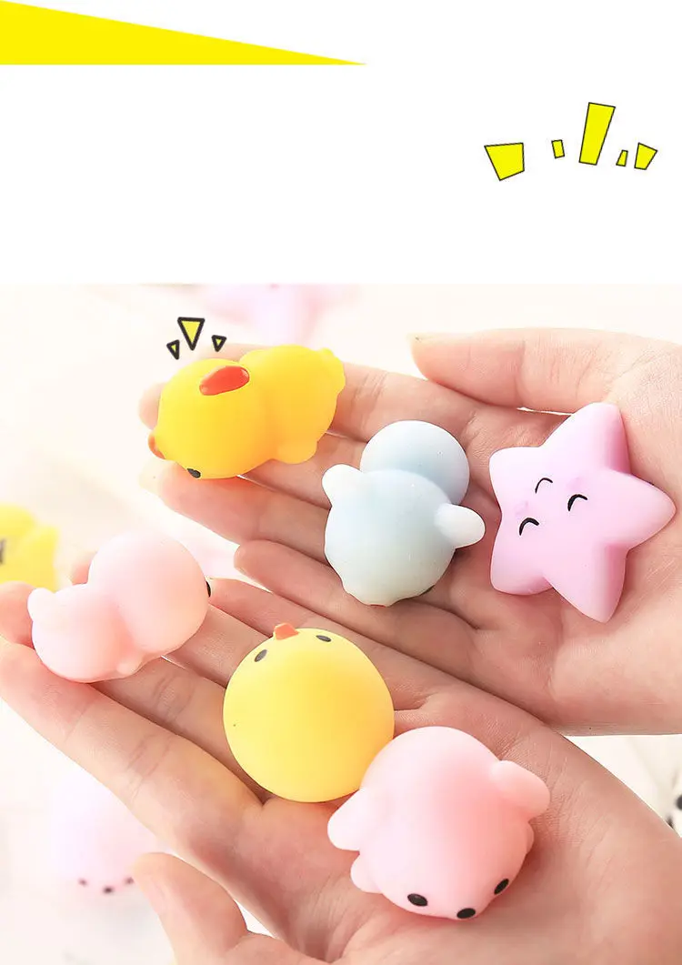 60-1PCS Kawaii Squishies Mochi Anima Squishy Toys For Kids Antistress Ball Squeeze Party Favors Stress Relief Toys For Birthday 3