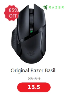 Original Razer DeathAdder Essential Wired Gaming Mouse Mice Black and White 6400DPI Optical Sensor 5 Programmable Buttons Gamer