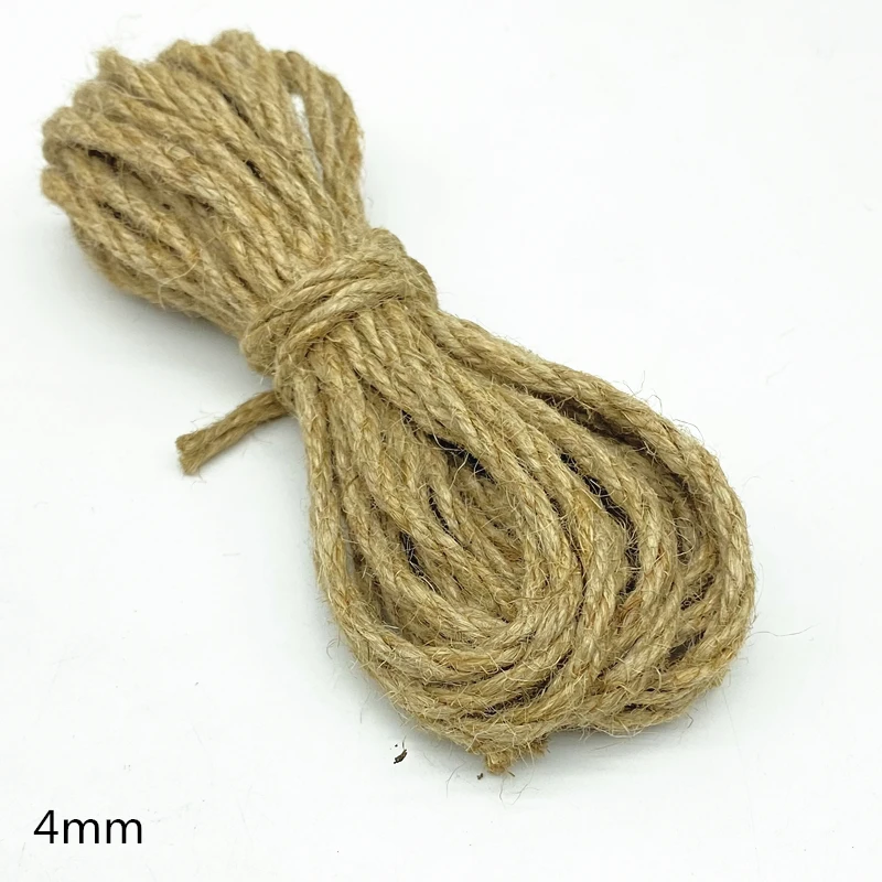 Hemp Rope-4mm-Natural, Sold by the Yard