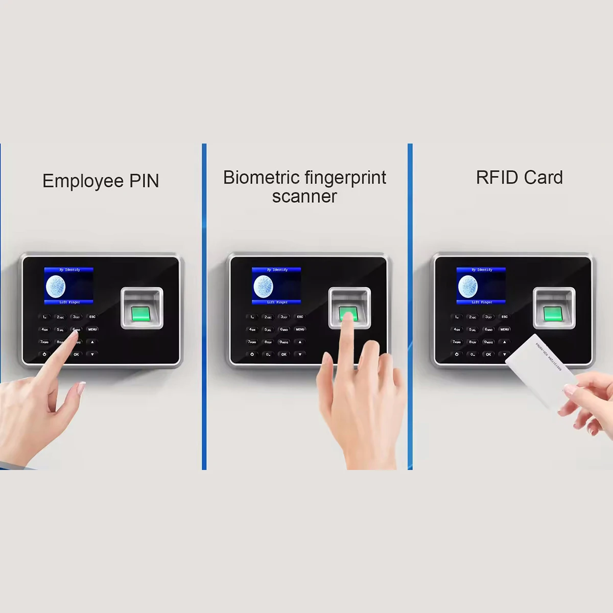 Back up Battery SSR Fingerprint Time Attendance Clock Machine Card and Biometric Employee Electric Clocking Tracking Device