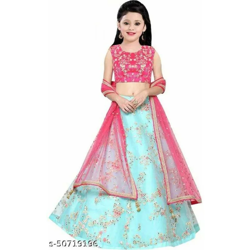 Jamkudi Girls Lehenga Choli Party Wear Embroidered Lehenga, Choli and  Dupatta Set Price in India - Buy Jamkudi Girls Lehenga Choli Party Wear  Embroidered Lehenga, Choli and Dupatta Set online at Flipkart.com