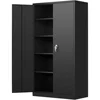 Steel SnapIt Storage Cabinet  Locking Metal Garage Storage Cabinet with 4 Adjustable Shelves,2 Doors and Lock for File,Office 1