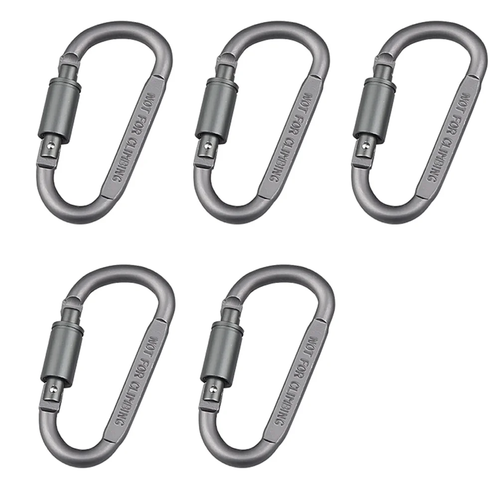 5pcs Professional D Shaped Carabiner Heavy Duty D ring Lightweight